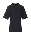 Balenciaga Lace Up Back Bow Detail T-shirt In Black