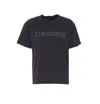 Balenciaga Black Crewneck T-shirt With Logo Print On The Front In Cotton Man In Black