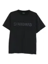 Balenciaga Black Crewneck T-shirt With Logo Print On The Front In Cotton Man In Black