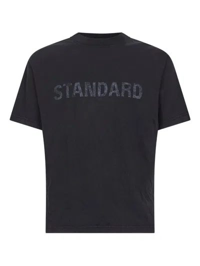 Balenciaga Standard Print Faded T-shirt In Black