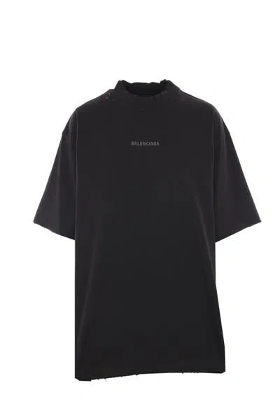 Balenciaga T-shirts And Polos In Faded Black