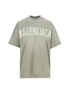 Balenciaga Tape Type Logo Print T-shirt In Green