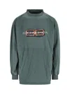 Balenciaga Crew Neck T-shirt Ribbed Cuffs Design In Green