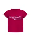 Balenciaga Women's Ciao Bello Shrunk T-shirt In Pink In Red