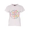 Balenciaga Women Graphic Logo Crew Neck T-shirt In White
