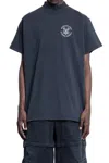 Balenciaga T-shirt Oversize 10 Avenue George V In Blue