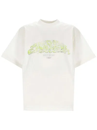Balenciaga Vintage Offshore T-shirt In Whitegreen For Men