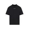 Balenciaga Black Crewneck Logo T-shirt In Black