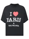 Balenciaga I Love Paris T-shirt In Black