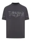 Balenciaga Graphic Logo T-shirt Fit Medium In Black
