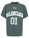 Balenciaga Graphic Print Basketball Short Sleeve T-shirt In Green