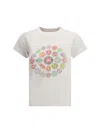 Balenciaga Women Graphic Logo Crew Neck T-shirt In White