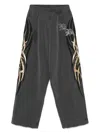 Balenciaga Tacky Gold-print Track Pants In 1048 Grey