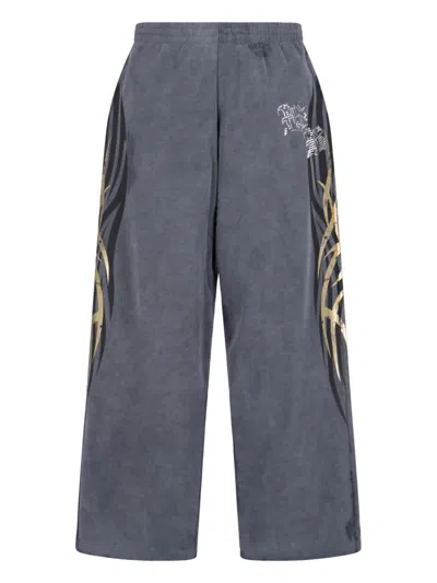 Balenciaga Tacky Gold Track Pants In Gray