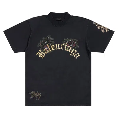 Pre-owned Balenciaga Tacky Tattoo T-shirt 'washed Black' | Men's Size S
