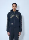 Balenciaga Women Tacky Tattoo Zip-up Sweatshirt In Black