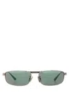 Balenciaga Tag 3.0 Rectangle Sunglasses In Green