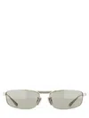 Balenciaga Rect Metal Frame Sunglasses In Gray