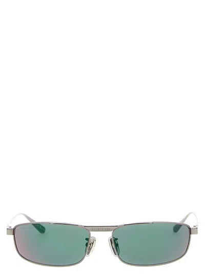 Balenciaga Tag 3.0 Rectangle Sunglasses Multicolor In Green