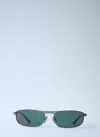Balenciaga Tag 3.0 Rectangle Sunglasses In Silver