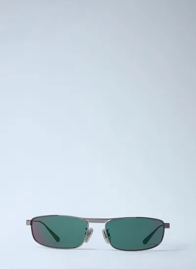 Balenciaga Tag 3.0 Rectangle Sunglasses In Silver