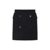 Balenciaga Tailored Black Skirt With Double-breasted Buttons In Black