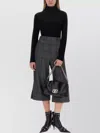 Balenciaga Tailored Check Pattern Wide Leg Shorts In Black