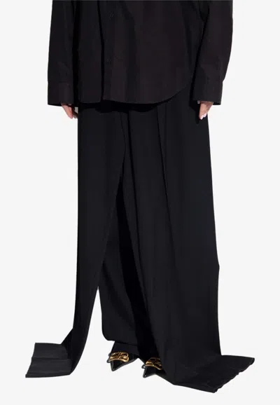 BALENCIAGA TAILORED DOUBLE FRONT WOOL PANTS