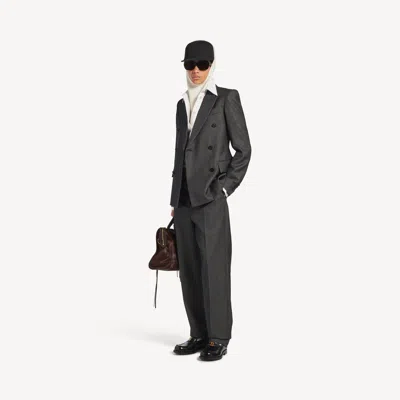 Balenciaga Tailored High-waisted Straight-leg Trousers In Black