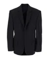 Balenciaga Men Tailored Jacket In Twill And Jersey