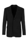 Balenciaga Long Sleeve Single Breasted Tailored Jacket In Black