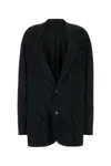 Balenciaga Single-breasted Blazer In Black