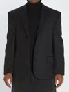 Balenciaga Tailored Jacket In Twill And Jersey In Black