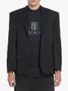 Balenciaga Men Tailored Jacket In Twill And Jersey In Black