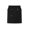 Balenciaga Women Viscose And Wool Twill Miniskirt In Black