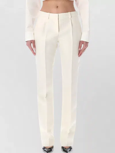 Balenciaga Tailored Slim Pants Belt Loops Pockets In White