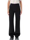 Balenciaga Straight Fit Stretch Wool Twill Tailored Pants In Black
