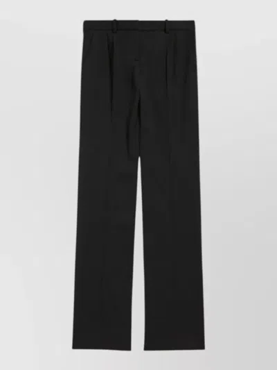 Balenciaga Tailored Straight Leg Trousers Nylon Silk In Black
