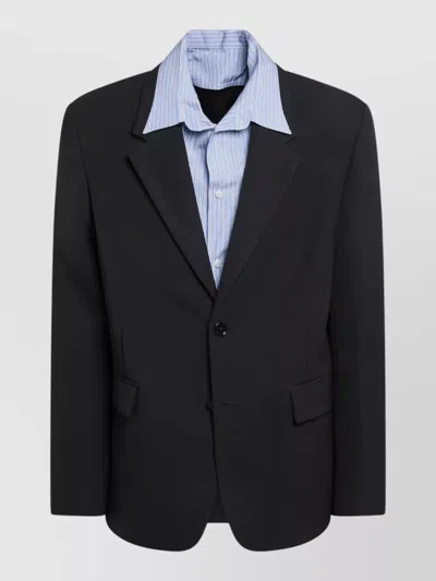 Balenciaga Tailored Suit Lightweight Fabric Notched Lapels In Black