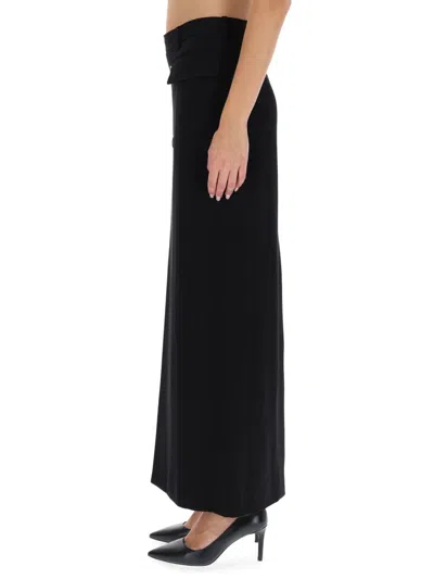 Balenciaga Tailored Viscose-wool Skirt In Black