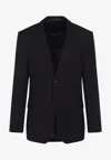 Balenciaga Long Sleeve Single Breasted Tailored Jacket In Black