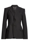 Balenciaga Tailored Wool Blazer In Black