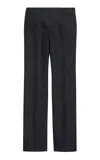 Balenciaga Tailored Wool-blend Scuba Straight-leg Pants In Black