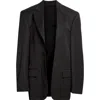 Balenciaga Tailored Wool Gabardine Blazer In Black
