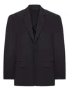 Balenciaga Single-breasted Wool Blazer In Black