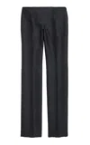 Balenciaga Tailored Wool-blend Scuba Straight-leg Pants In Black