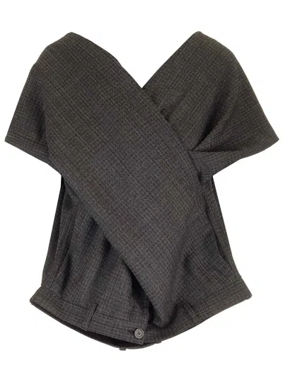 Balenciaga Tailored Wool Trouser Top Tops Black