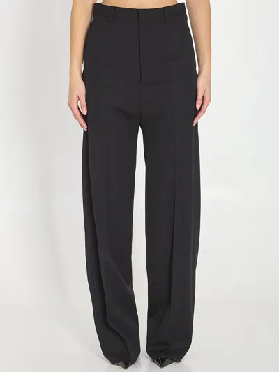 Balenciaga Tailored Wool Trousers In Black