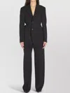 Balenciaga Tailored Wrap Wool Jacket Regular Fit In Black