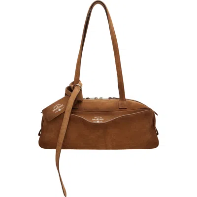 Balenciaga Tan Carrie Bowling S Bag In 2533 Camel